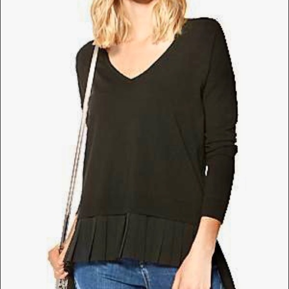 KAREN MILLEN
Pleated High/low Sweater In Black
